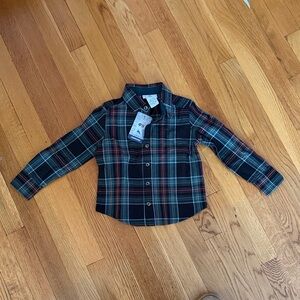 NWT Tommy Bahama Boys Button Down Plaid Shirt